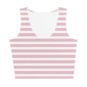 Monroe Pink Stripes Crop Top