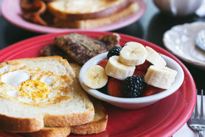 French toast and fruit breakfast