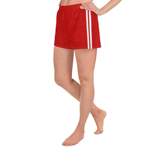Red Stripes Athletic Shorts