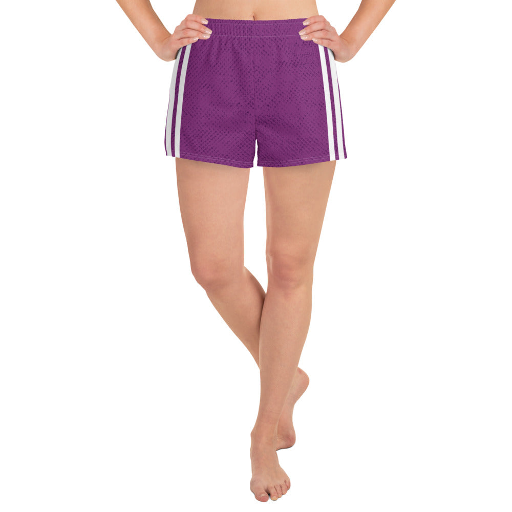 Plum Stripe Athletic Shorts