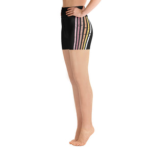 Lenni Retro Stripe Black Shorts