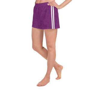 Plum Stripe Athletic Shorts