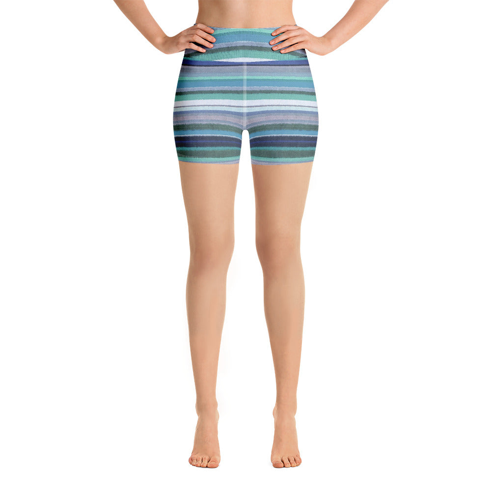 Megan Blue Striped Shorts