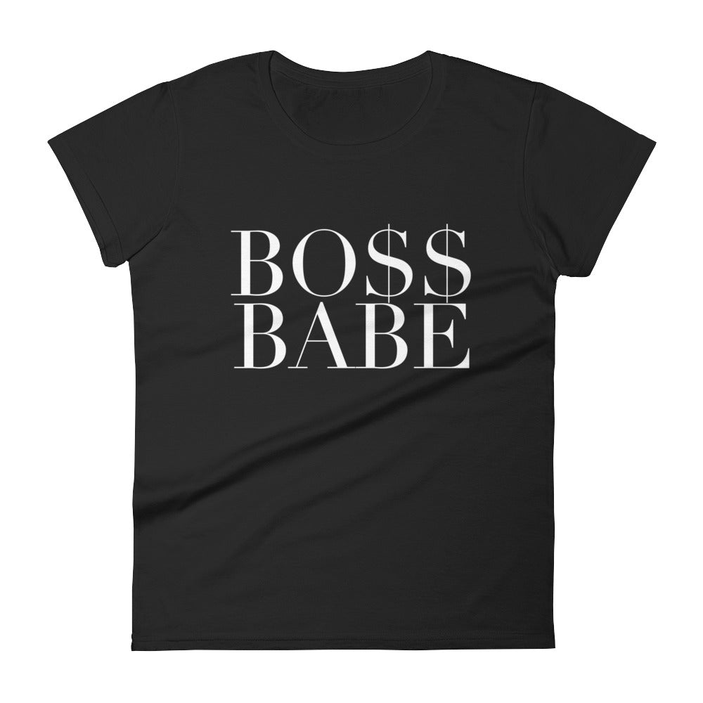 Brooklyn Boss Babe Black Ladies Tee