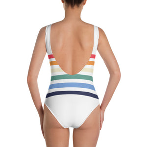 Rainbow Stripes One-Piece Swimsuit