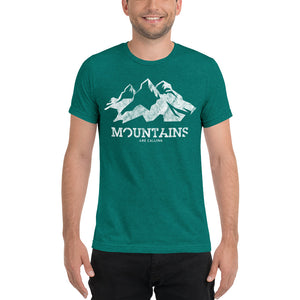 Mountains Are Calling Men's Tri-blend Tee