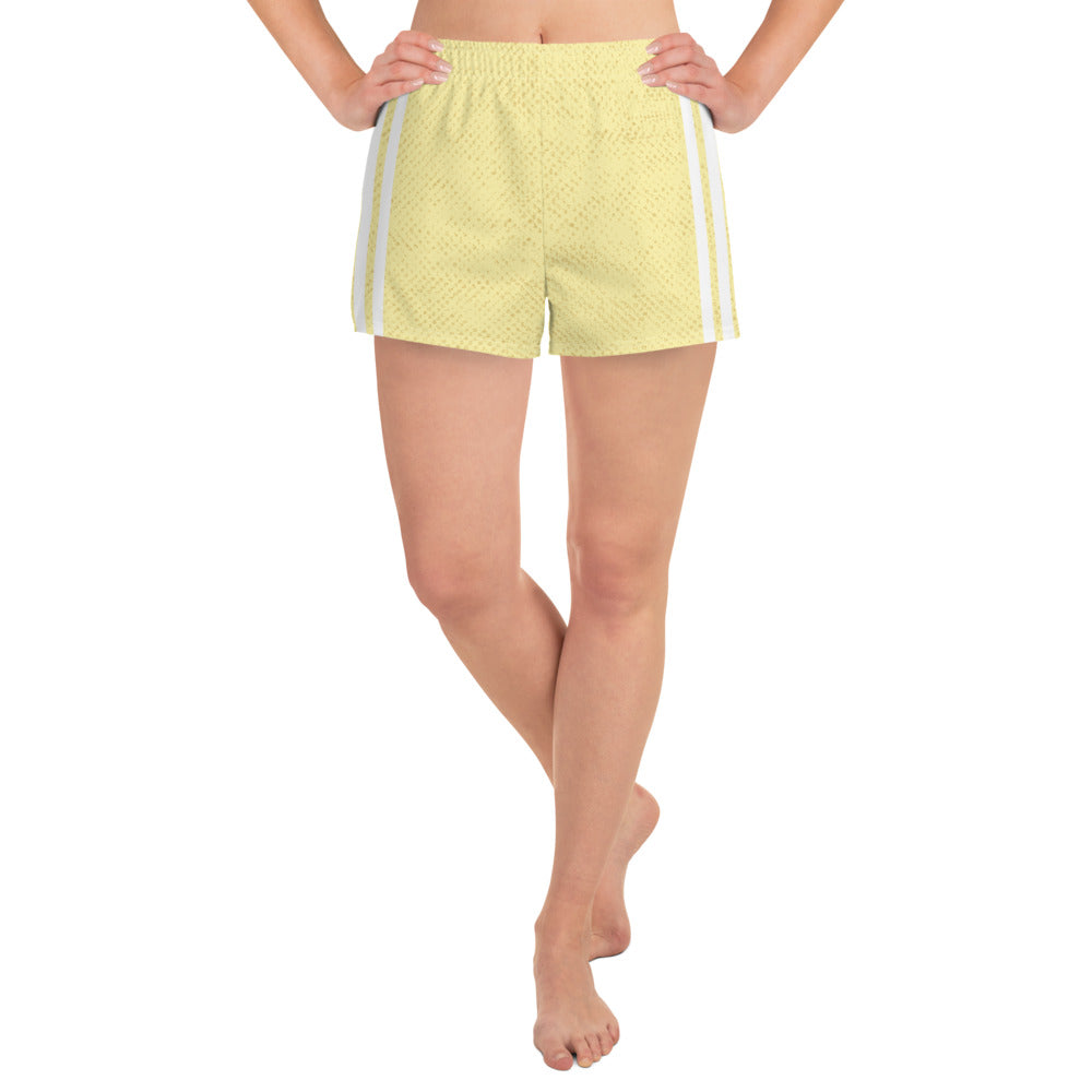 Yellow Stripes Athletic Shorts