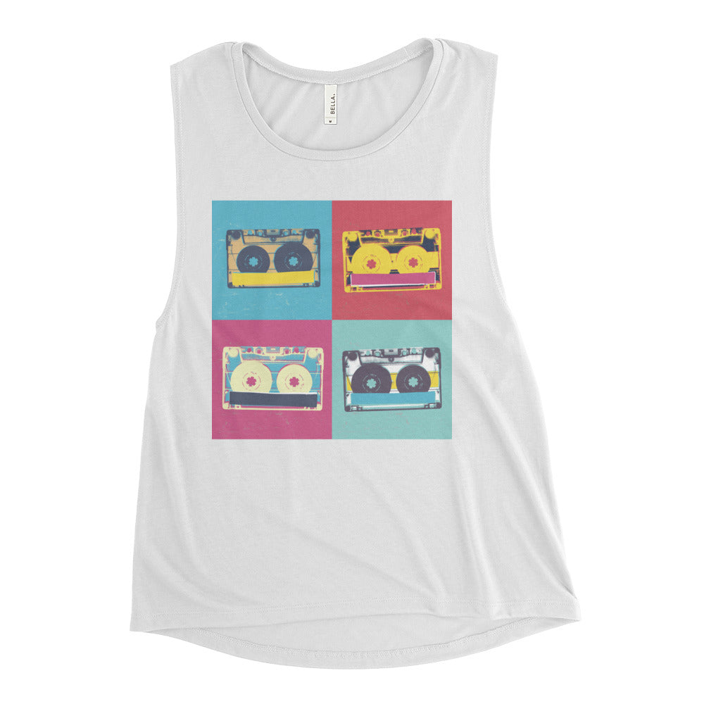 Cassette Tape Pop Art Muscle Tank