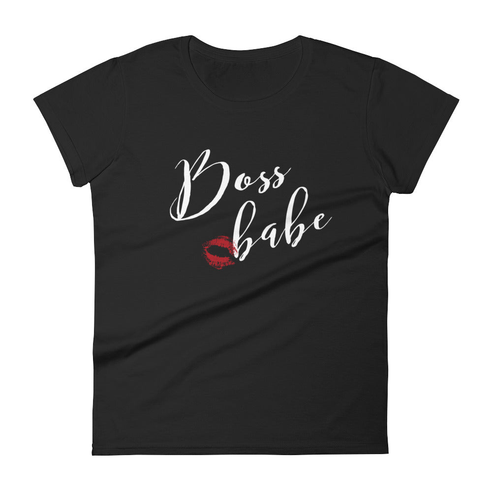 Brooklyn Boss Babe Cursive Ladies Tee