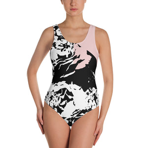 Contrasting Florals One-Piece Swimsuit