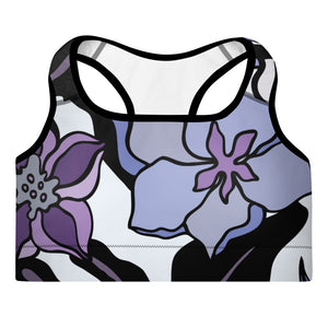 Purple Floral Padded Swim Top
