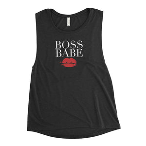Erin Boss Babe Black Muscle Tank