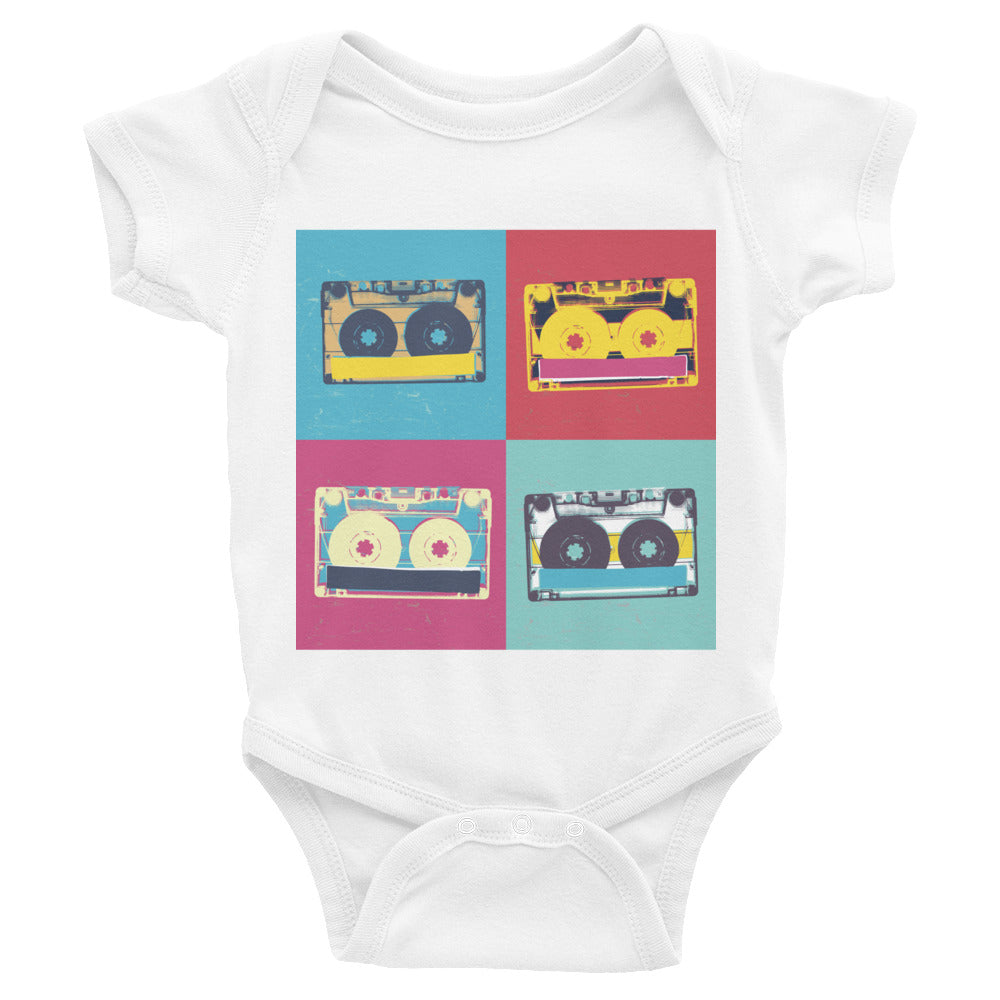 Cassette Tape Pop Art Baby Bodysuit