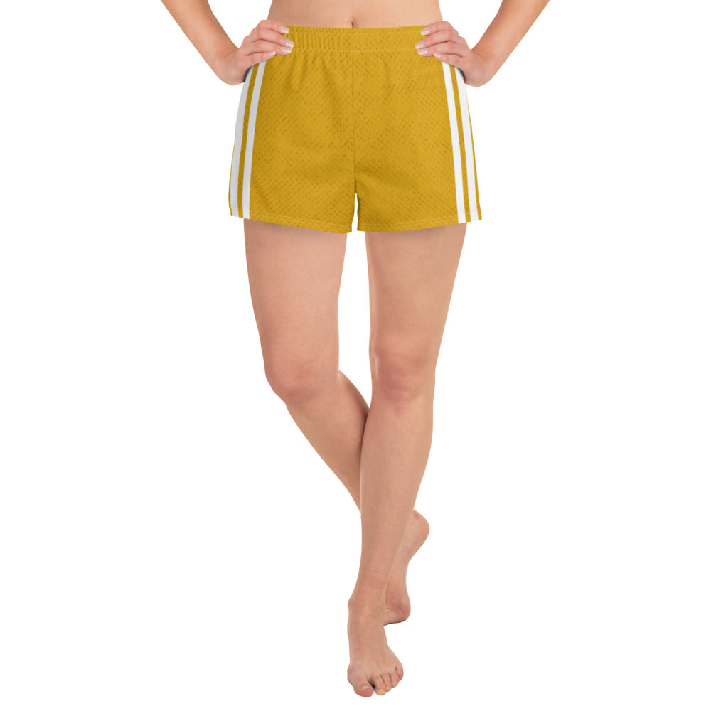 Mustard Stripes Athletic Shorts