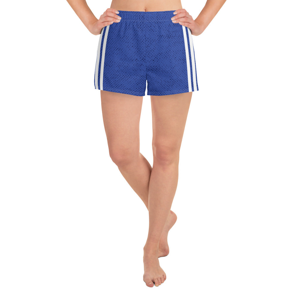 Royal Blue Stripes Athletic Shorts