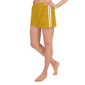 Mustard Stripes Athletic Shorts