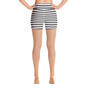 Monroe Grey Lilac Striped Shorts