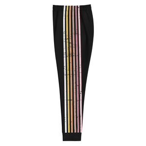 Lenni Retro Stripe Black Track Pants