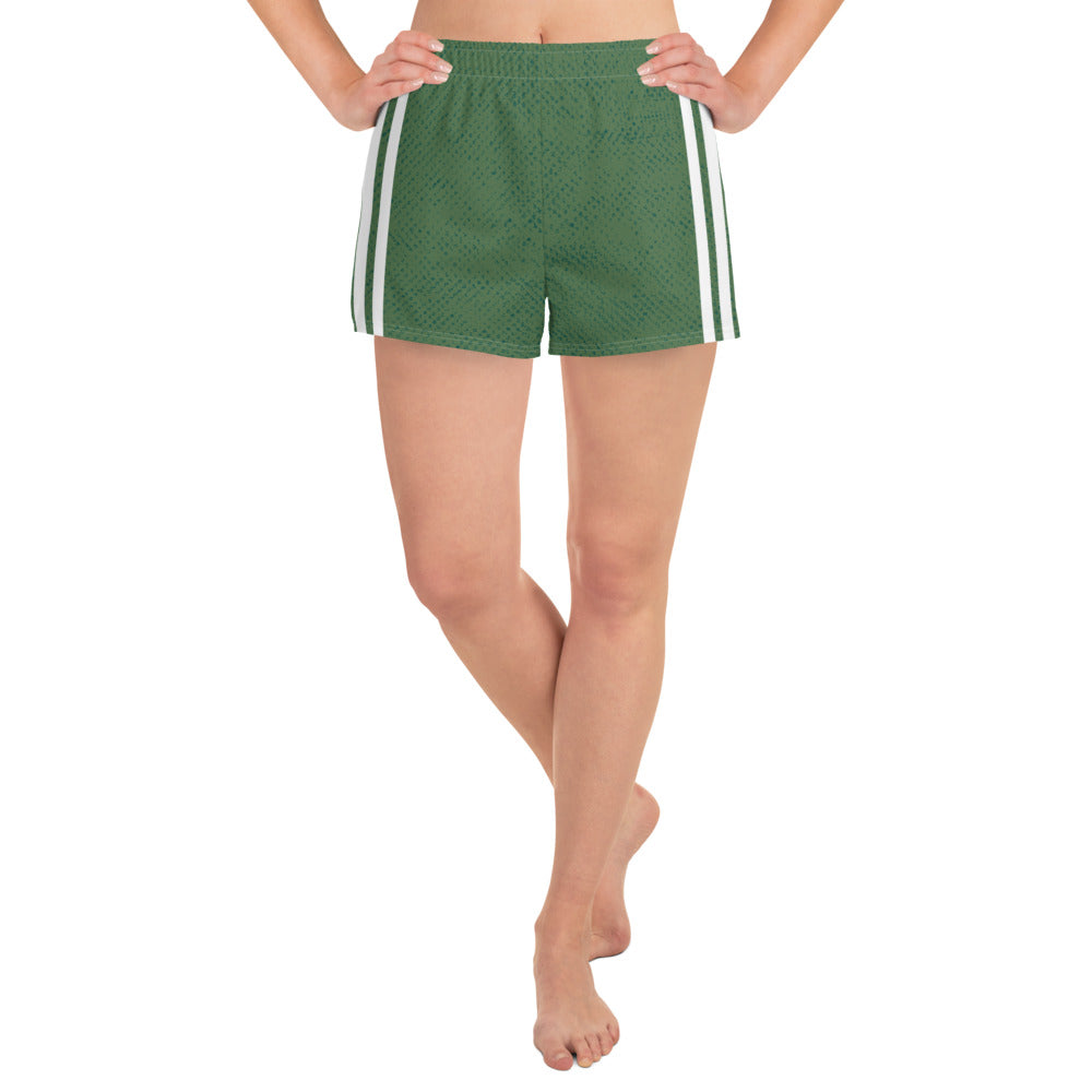 Green Stripes Athletic Shorts